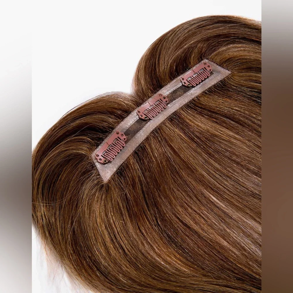 The Hair Shop 100% Human Hair Bang Piece Wig Hairpiece Red Redhead Ginger - Picture 2 of 7